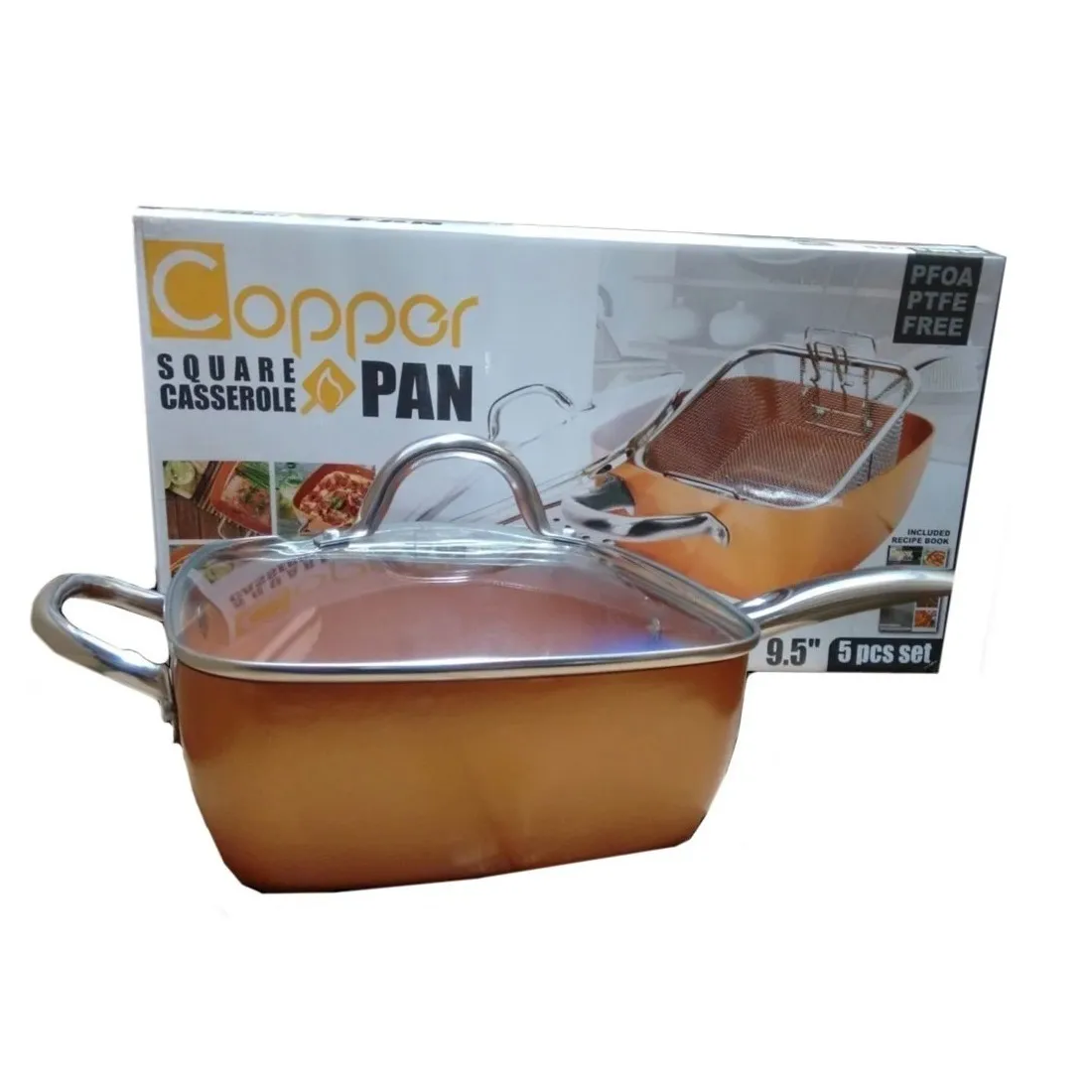 Sarten Copper Pan Con Accesorios